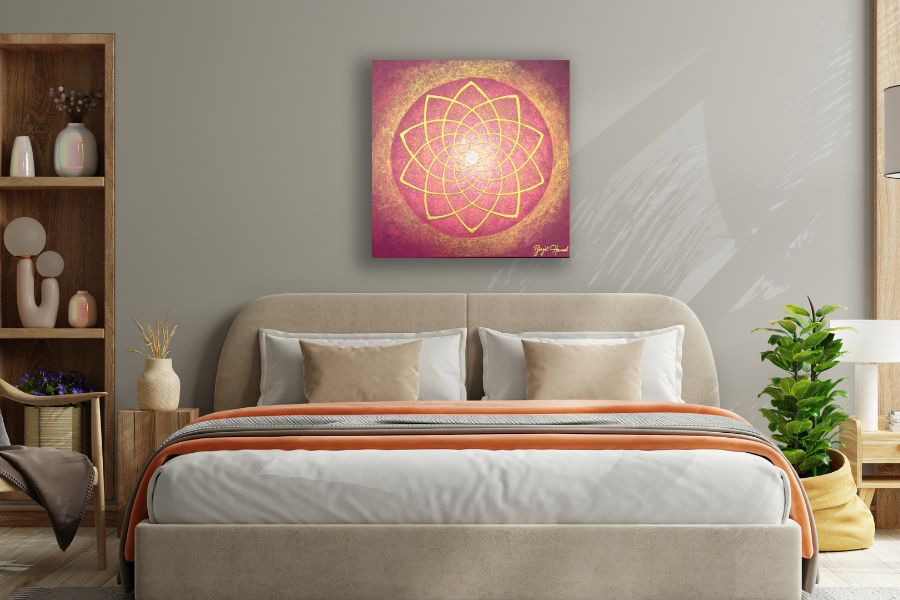 Blume des Lebens: handgemalte Energiebilder