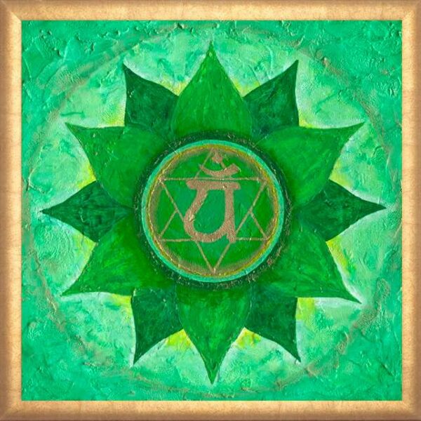 herzchakra reine liebe poster gerahmt