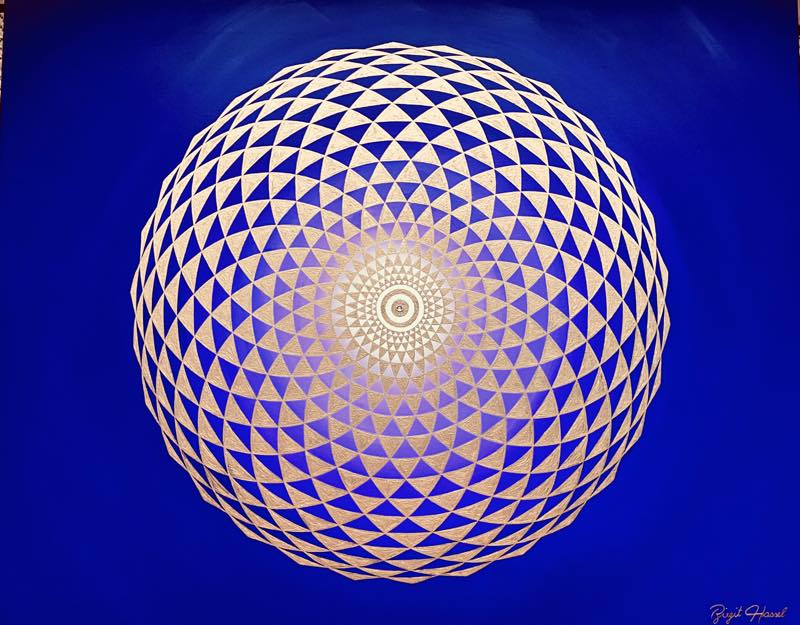 bild tausendblaettrig lotus reines bewusstsein violett gold x cm