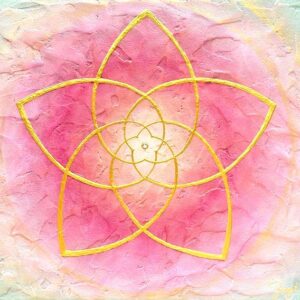 bild venusblume reise zur inneren goettin x gruen pink gold