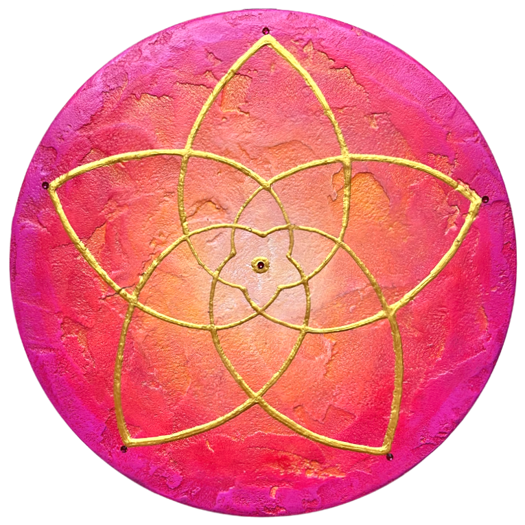 bild venusblume verbunden im licht rund cm orange pink gold hd